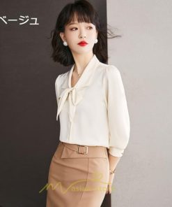 シャツ・ブラウス | ブラウス シャツ  秋 秋服 レディース 蝶結び リボン 春 秋 新作 シフォン 長袖 ゆったり 可愛い お出かけ 通勤 エレガント カジュアル おしゃれ キレイめ