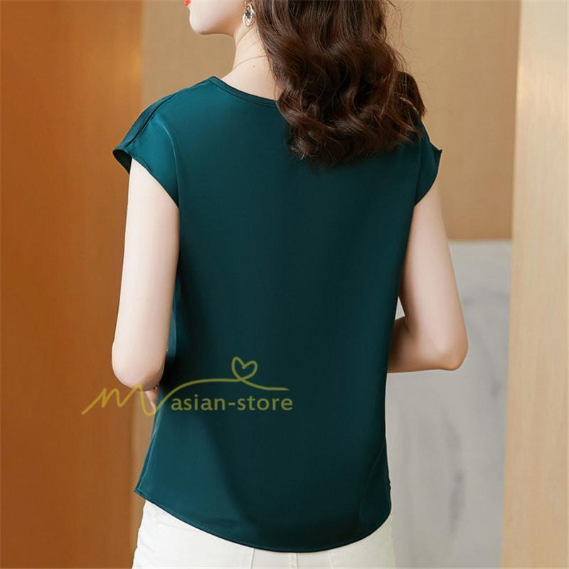 tシャツ・カットソー | Tシャツ レディース チュニック 春 夏 春夏 チュニックTシャツ カットソー 半袖 20代30代40代50代 ママ シンプル カシュクール お出かけ カジュアル インナー