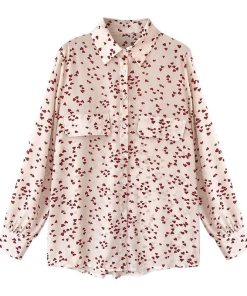 シャツ・ブラウス | シフォンブラウス レディースシャツ 涼感 薄手 長袖 羽織り 前開き トップス ゆったり 可愛い プリント 20代30代 夏冷房 2022 シャツブラウス ハート