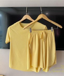 パジャマ ルームウェア | パジャマ レディース 夏 半袖 ルームウェア 涼しい 部屋着 ナイトウェア 寝間着 柔らかく軽い薄手の快適Tシャツパジャマ 薄手パジャマ 部屋着 上下セット