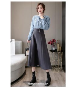 スカート | レディース ロング フレア Aライン 秋冬 送料無料 無地 きれいめ 30代 40代 50代 着やせ 上品 通勤 通学 秋冬 2022新作 キレイめ 暖か 通勤 ラシャ