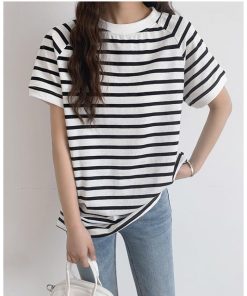 ｔシャツ・カットソー | カットソー チュニック レディース トップス 体型カバー シンプル Tシャツ きれいめ ストライプ柄 半袖 夏物 カジュアル 20代30代40代50代 ゆったり 通勤通学