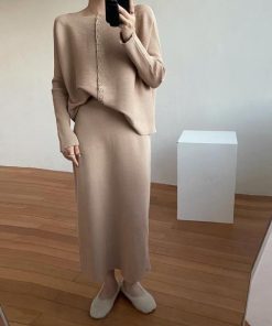 セットアップ | セットアップニット スカート レディース