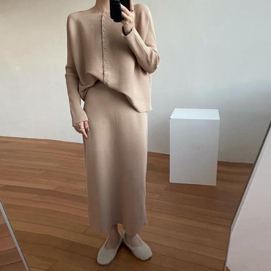 セットアップ | セットアップニット スカート レディース