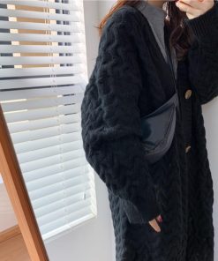 ニット・セーター | ケーブル編みニットカーディガンロング