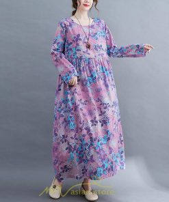 マキシ | ロングワンピース 大きいサイズ レディース 細見え 着痩せ 美シルエット セクシー 女子力 トレンド 海外セレブ オトナ女子 花柄 大人 紫 体型カバー ぽっちゃり