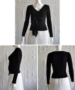 ニット・セーター | カシュクールリブニットトップス 大人秋服