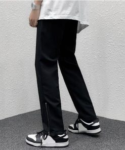 チノパン | メンズパンツ 無地 メンズ ボトムス パンツ ロングパンツ 夏物 サマーパンツ ロング丈 スラックス ジッパー  日常感 メンズスタイル ストリート 上品 おしゃれ