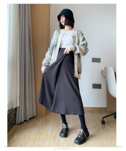 スカート | 妊婦服 マタニティシンプル 秋 冬 コーデ 着痩せ ニット妊婦 産前 産後 大きいサイズ ソフト ウエスト調整 お出かけ 秋 柔らか