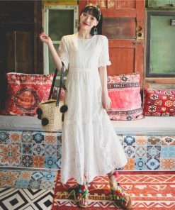 マキシ | ワンピース 夏 レース 半袖 ロングワンピ ワンピ ロング丈ワンピース ロングワンピース 無地 可愛い ナチュラル きれいめ 外出 大人 お出かけ かわいい 着痩せ