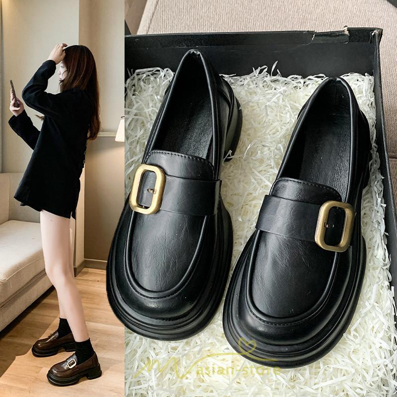 ローファー | レディース 靴 シューズ レザー調 合皮 厚底 履きやすい 韓国風 人気 クラシック 可愛い パンプス 通勤 春 夏 通学 冬 学生靴 秋