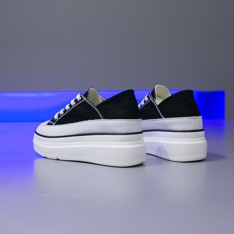 スニーカー | 厚底シューズ キャンバス厚底レディース レースアップ ラウンドトゥ 滑り止めソール ウォーキングシューズ スニーカー スポーツ