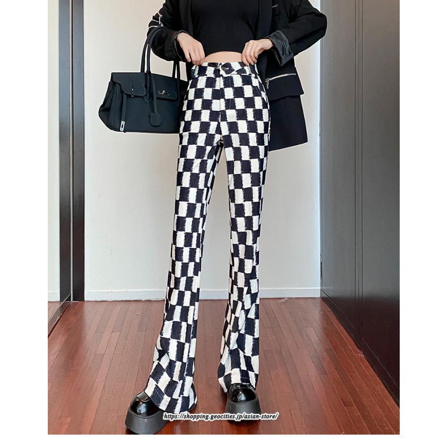 チノ・テーパード・ジョガー・スキニーパン | パンツ レディース フレアパンツ ロングパンツ チェック柄 カジュアル ハイウエスト ワイドパンツ トレンド かわいい おしゃれ 楽ちん お出かけ 送料無料 デート
