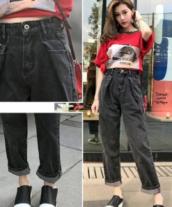 デニム | ハイウエスト タックデニムパンツ 韓国