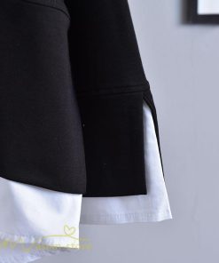 パーカー | 重ね着風トレーナー レディース 長袖 トップス カジュアル スウェット 無地 ゆったり トレーナー きれいめ 可愛い フリーサイズ トップス カットソー