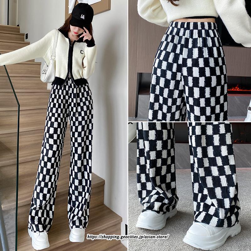チノ・テーパード・ジョガー・スキニーパン | パンツ レディース ボトムス パンツ チェック柄 お洒落 秋冬 ママ 20代 30代 40代 デート お出かけ 普段使い ガーリー トレンド 韓国 レトロ 可愛い カジュアル