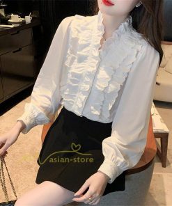 シャツ・ブラウス | ブラウス レディース 長袖 フォーマル 白 オフィス 無地 シャツ ビジネス フリル おしゃれ 入学式 卒業式 上品 お出かけ 面接 カジュアル 20代30代40代 きれいめ