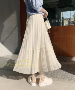 スカート | レディース チュール春夏 コーデ ウエストゴム ロングフレア着痩せ 通勤 マキシ カジュアル 20代30代40代50代 プリーツ