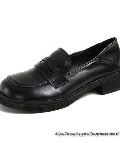 パンプス | ローファー スリッポン レディース スリップオン チャンキーヒール 太ヒール 厚底 ラウンドトゥ 黒パンプス 黒ローファー シューズ 靴 柔らかい生地