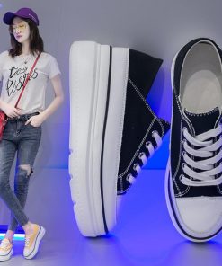 スニーカー | 厚底シューズ キャンバス厚底レディース レースアップ ラウンドトゥ 滑り止めソール ウォーキングシューズ スニーカー スポーツ