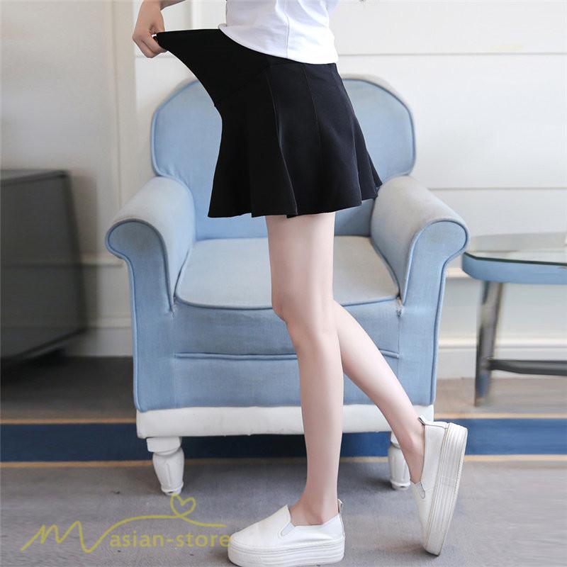 スカート | レディース マタニティショート丈 夏服 サマー おしゃれ 着痩せ 大きいサイズ ウエスト調整 大きいサイズ 上品 カジュアル 裏地付き