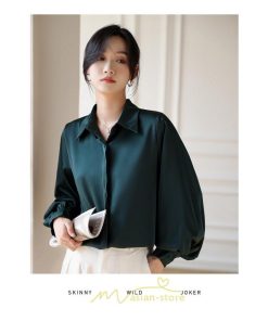 シャツ・ブラウス | ブラウス シャツ レディース 40代 上品 ブラウス きれいめ 通勤 OL ビジネス ゆったり 緑 グリーン 50代 エレガント 20代 お出かけ 30代 外出 着痩せ