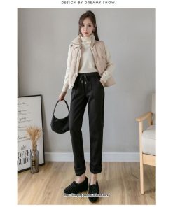 チノ・テーパード・ジョガー・スキニーパン | パンツ レディースパンツ レディース 9分丈 カジュアル 裏起毛 シンプル ゆったり リラックス トレンド かわいい おしゃれ お出かけ デイリー  楽ちん デート