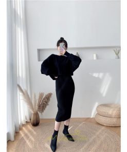 ニットワンピース | セットアップ レディース 秋冬 きれいめ ロング丈無地 20代30代40代50代 長袖 可愛い 大人 通勤 お出かけ お呼ばれ 着痩せ