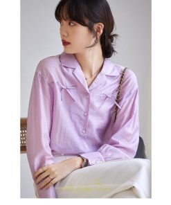 シャツ・ブラウス | ブラウス トップス レディース Vネック秋 蝶結び 可愛い トップス きれいめ フォーマル 上品 通勤 OL 20代30代40代50代 高品質 フェミニン