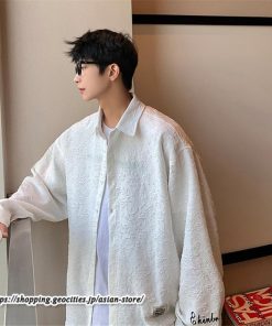 シャツ | ライトアウター メンズ 前開き 長袖 英字 シンプル ゆったり 大きいサイズ 秋 コーデ メンズスタイル 長袖5XL 新作 カジュアル カッコウイイ