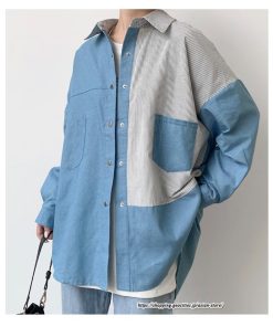 シャツ・ブラウス | ドッキングシャツ レディース 秋物 切替 デニムシャツ ライトアウター トップス 前後差 ゆったり 大きめ 長袖シャツ 20代40代 体型カバー 大人 通学通勤
