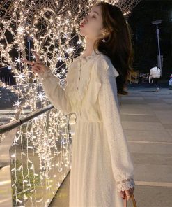 ミディアム | 長袖ワンピース 春 レディース スプリングワンピース Aライン 秋 ワンピース 上品 20代 30代 40代 韓国風 きれいめ 大きいサイズ 気質 おしゃれ 日常感