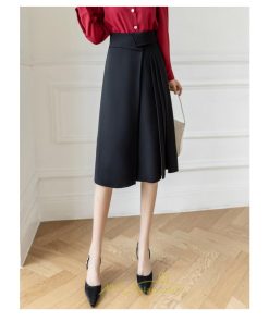 スカート | レディース ロング フレア 黒 Aライン 秋冬 ミモレ ハイウエスト 体型カバー キレイめ オシャレ フェミニン 着痩せ 通勤 お出かけ 可愛い 通学