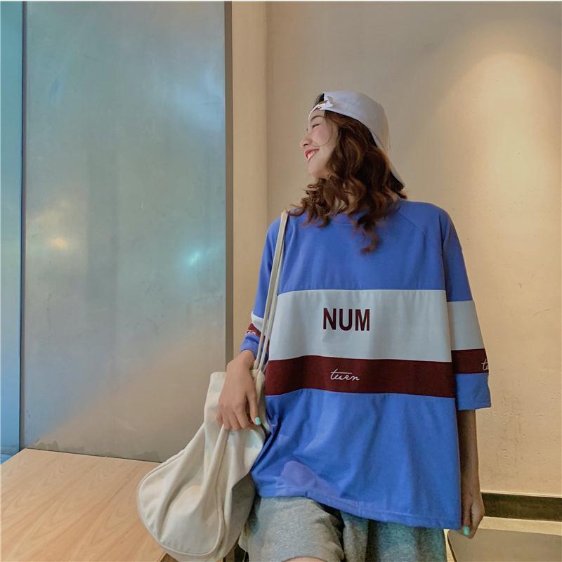 パジャマ ルームウェア | ビッグTシャツ レディーストップス ロングTシャツ ゆったりカジュアル可愛い M L XL XXL ベージュ 黒 ブルー ブラック 2020春夏ロングTシャツ