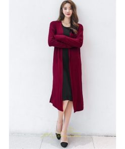 カーディガン | 春物 レディース 無地 カットソー ライトアウター ロング羽織り スリム グレー フェミニン 長袖 柔らか 女の子 20代30代