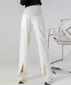 パンツ レギンス | マタニティパンツ ワイドパンツ 無地 妊婦服 おしゃれ ゆったり マタニティウェア パンツ 着痩せ 無地 サマーパンツ お出かけ 日常 ウエスト調整 裾口スリット