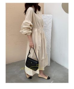 マキシ | ワンピース レディース 40代 50代 長袖 きれいめ ゆったり ロング丈 マキシ丈 体型カバー 無地 着痩せ 30代 カジュアル 通勤通学 夏物 お出かけ シンプル 上品