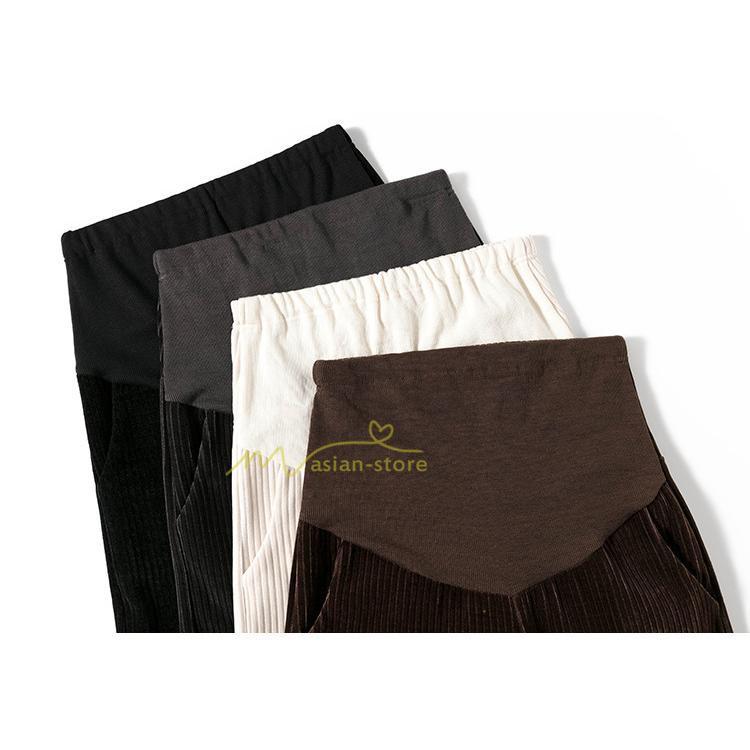 パンツ レギンス | マタニティパンツ 秋冬 暖かい プリーツパンツ 厚手 産前産後 調整可 ロングパンツ 妊婦パンツ 妊娠 マタニティウェア ゆったり 可愛い スリム 体型カバー