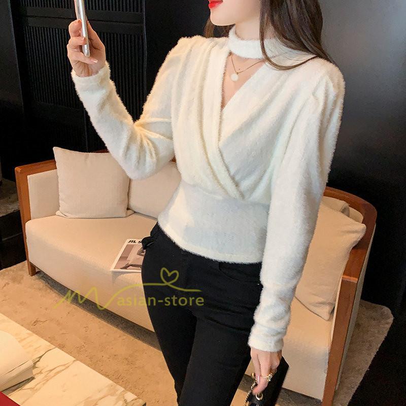 シャツ・ブラウス | ブラウス シャツ 上品 長袖 Vネック オフィスカジュアル 通勤 韓国 ファッション カジュアル エレガント 細身 優雅 OL 20代30代40代 オシャレ 通勤 上品 着回し