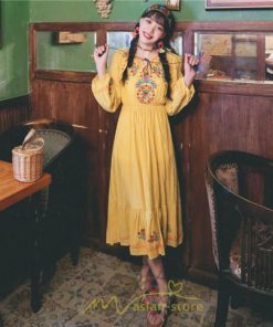 マキシ | ワンピース ロングワンピース エスニックワンピース コットン 花柄 刺繍 リゾートワンピース ワンピ 長袖 大人 夏 きれいめ フェミニン 秋 おしゃれ ゆったり