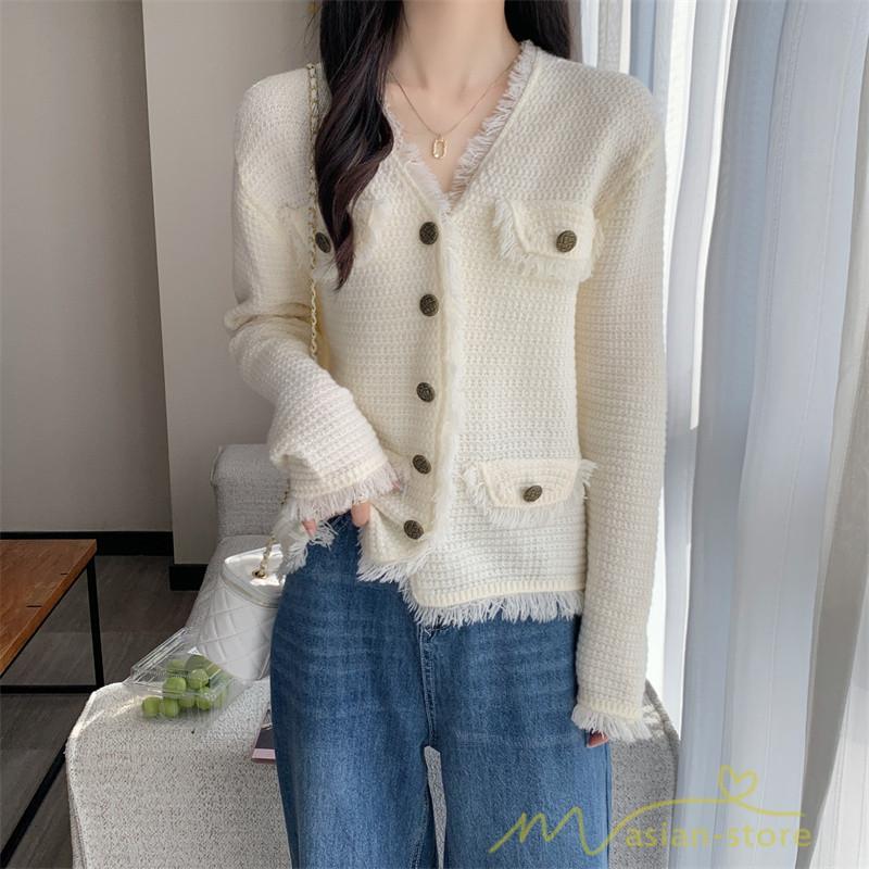 カーディガン | 2022秋冬ニットアウター レディース ニットニット セーター 長袖 羽織り フロントボタン 可愛い トップス 20代40代 通学通勤