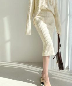 セットアップ | ケーブルニットセットアップレディース秋冬