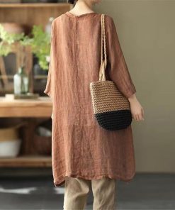 カーディガン | レディース リネン 麻混 ロング 春 秋 ゆったり 7分袖 40代 50代 無地 4色 冷え防止 透け感 羽織 初秋 30代 秋大きいサイズ 20代