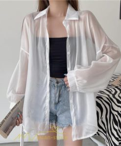 カーディガン | UVカット 接触冷感 シャツ レディース サマーシフォン 透け感 冷房対策 涼感 ひんやり 薄手 シンプル トップス 長袖 体型カバー