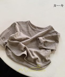 衣装 服 | 子供服 キッズ 無地 長袖Ｔシャツ コットン Tシャツ 男の子 女の子 韓国こども服 ベビー服 春 男女兼用 ナチュラル 冬 カジュアル 秋