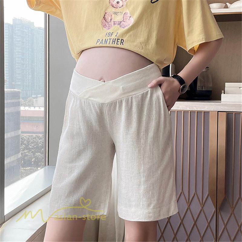 パンツ レギンス | マタニティパンツ レディース 麻 綿 ウエスト調整 着痩せ 妊婦服 パンツ マタニティウェア 無地 薄手 サマー ボトムス 産後 産前 マタニティ お出かけ 通勤