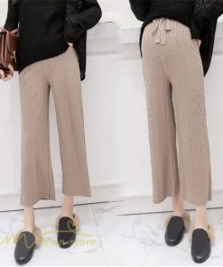 パンツ レギンス | マタニティパンツ レディース 妊婦服 カジュアル 着痩せ リブ ワイドパンツ マタニティ ウエスト調整 ゆったり 大きいサイズ 上品 パンツ お出かけ 上品