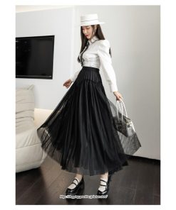 スカート | ロングティアードAラインレディース フレアハイウエスト 秋冬 無地 20代30代40代50代 オシャレ ゆったり