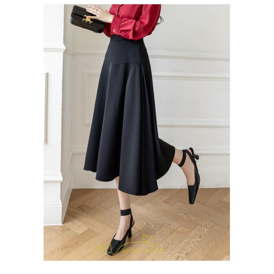 スカート | レディース ロング ミモレ フレアAライン ロング着痩せ 通勤 通学 オフィス OL オシャレ キレイめ カジュアル 20代30代40代50代