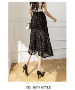 スカート | レース きれいめ 30代 40代 50代 着やせ 上品 春夏秋冬 ハイウェスト 花柄 コーデ 黒 ひざ下 膝下 知的 Aライン オシャレ 脚長効果 通勤OL 着痩せ
